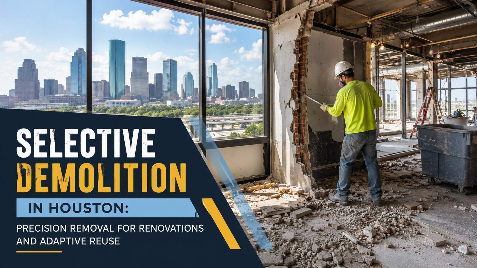 Selective Demolition in Houston: Precision Removal for Renovations and Adaptive Reuse
